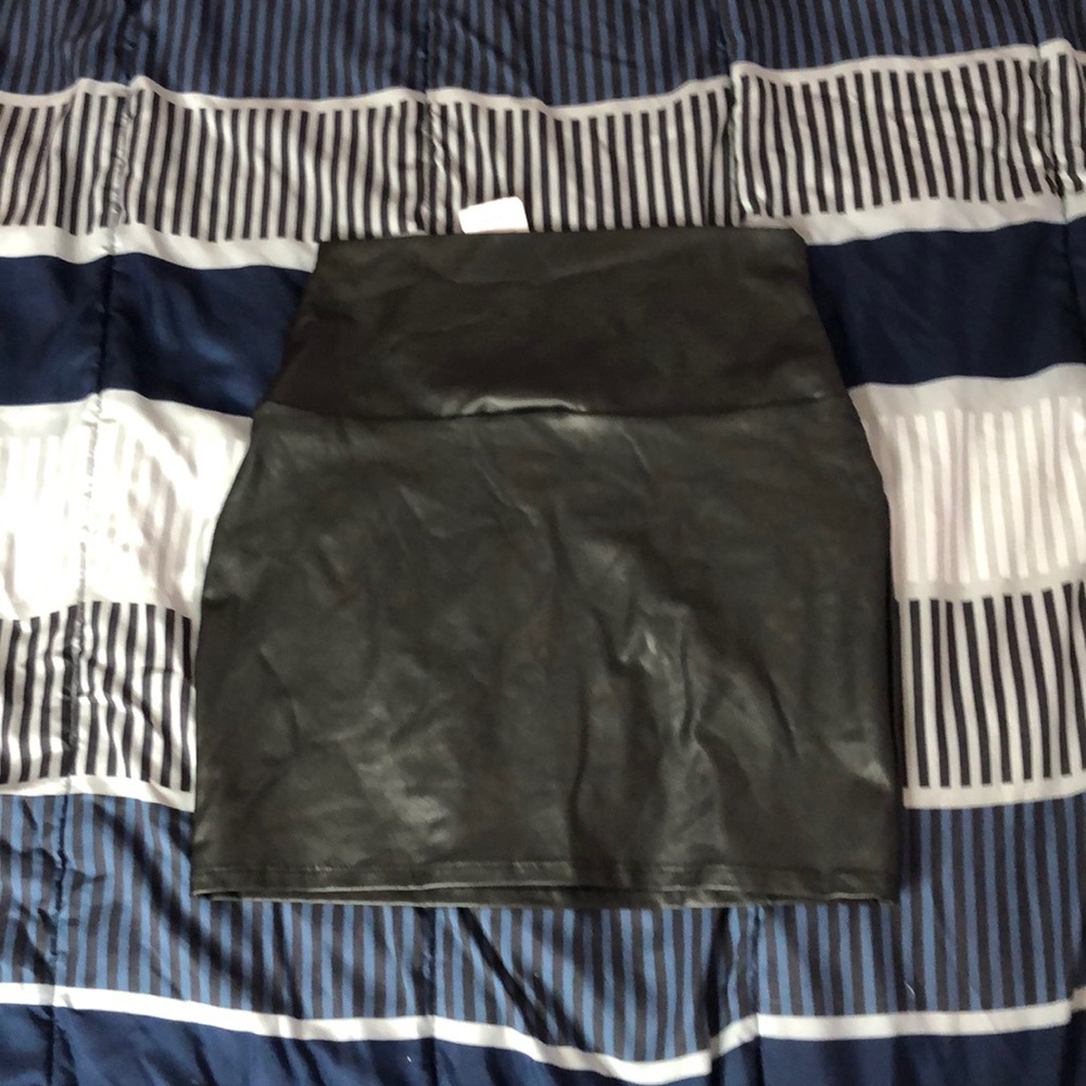 Black mini skirt
